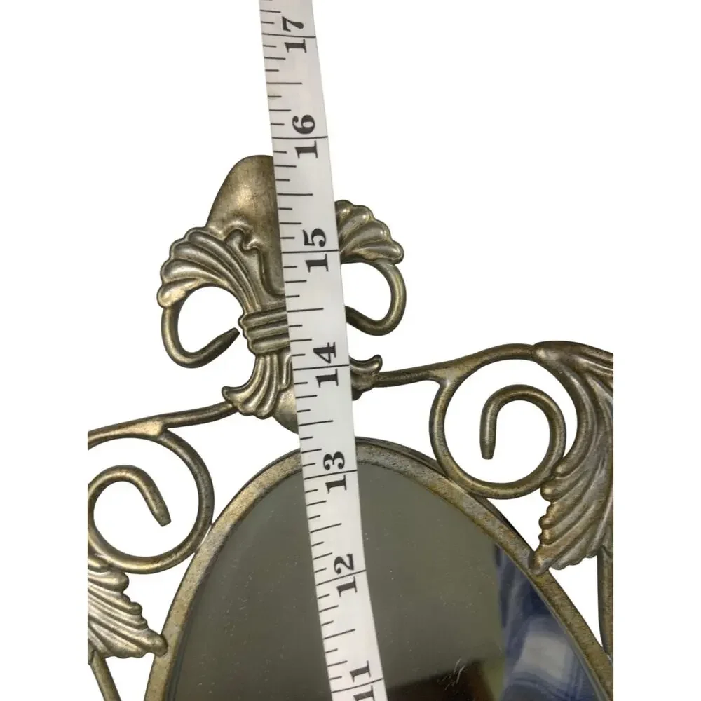 Vintage Set of 3 Silver Metal Home Interior Wall Mirrors